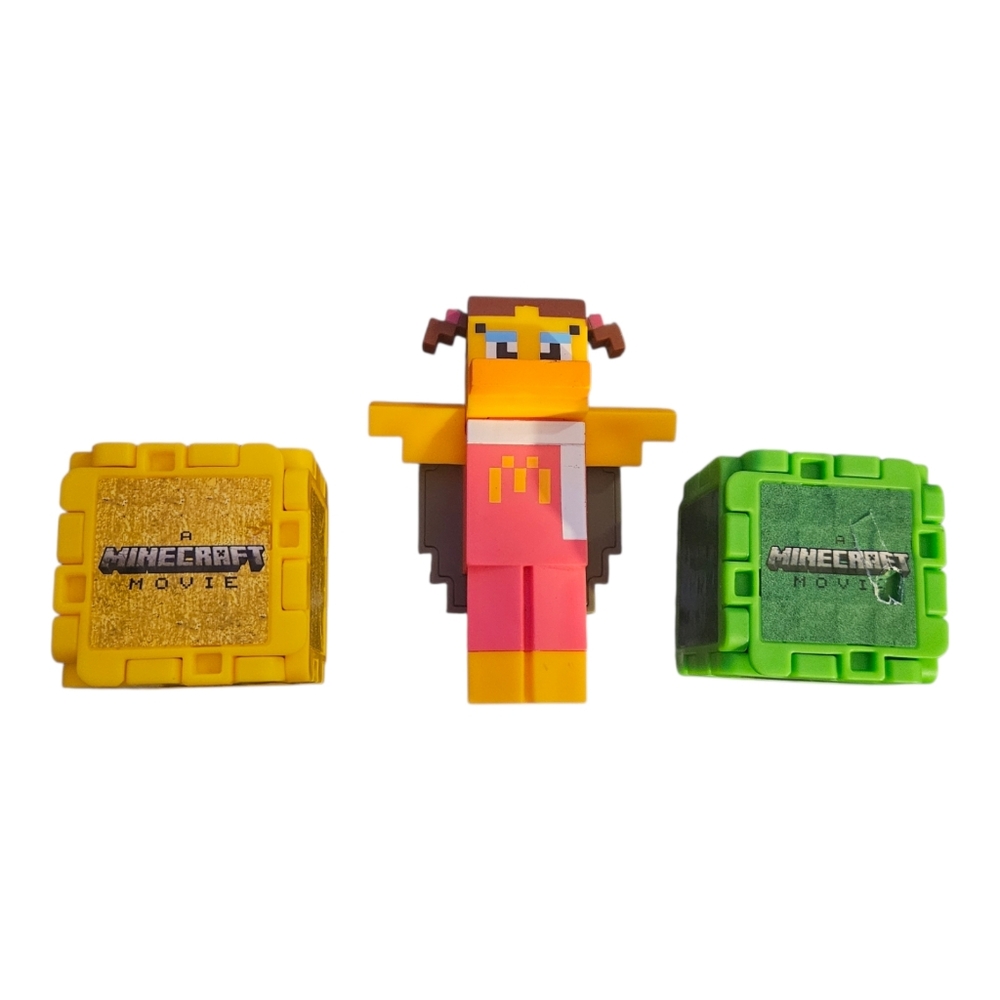 2025 McDonalds A Minecraft Movie Kids Happy Meal Toys Lot of 3 Birdie Wings